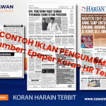 Jasa Pasang Iklan Koran Harian Terbit Resmi: Pengumuman RUPS & Lelang