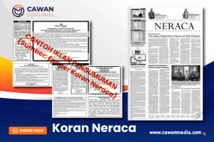 Read more about the article Biro Iklan Koran Resmi KORAN NERACA: Urus Publikasi Perusahaan Anda, RUPS, Pailit, Likuidasi, Akuisisi Saham