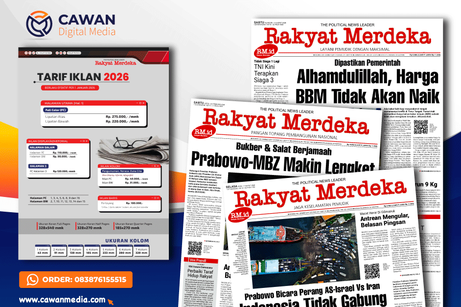 Read more about the article Harga Pasang Iklan Koran Rakyat Merdeka 2026 – Tarif Terbaik & Terpercaya