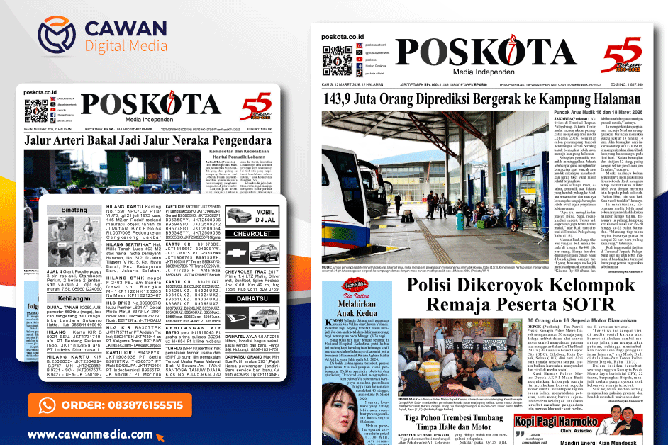 You are currently viewing Pasang Iklan Koran Poskota Resmi, Mudah & Terpercaya Melalui Cawan Media