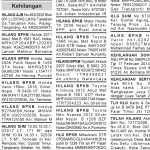 Wajib Pasang Iklan di Koran Jika Kehilangan Surat Kendaraan Bermotor (STNK, BPKB)