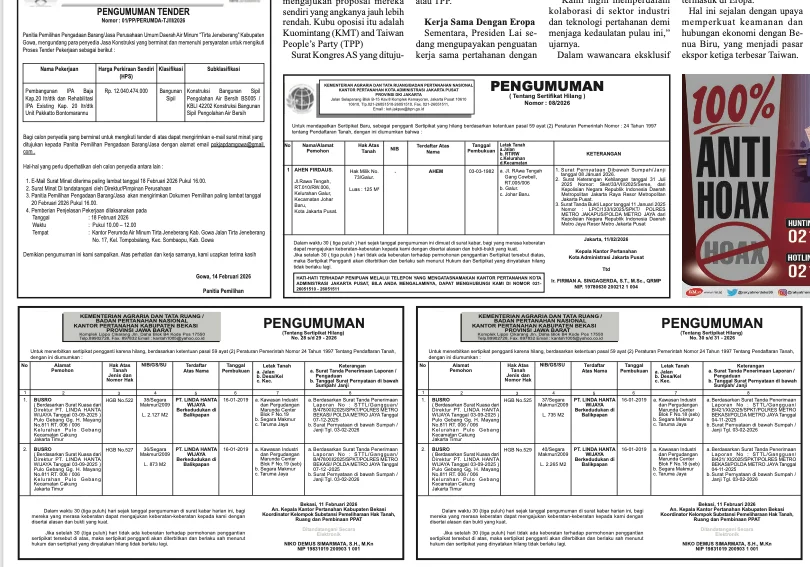 Read more about the article Pasang Iklan Pengumuman BPN di Rakyat Merdeka Resmi & Cepat – Biro Iklan Koran Terpercaya
