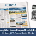 Harga Pasang Iklan di Koran Kompas 2026: Tarif Lengkap Semua Jenis Iklan