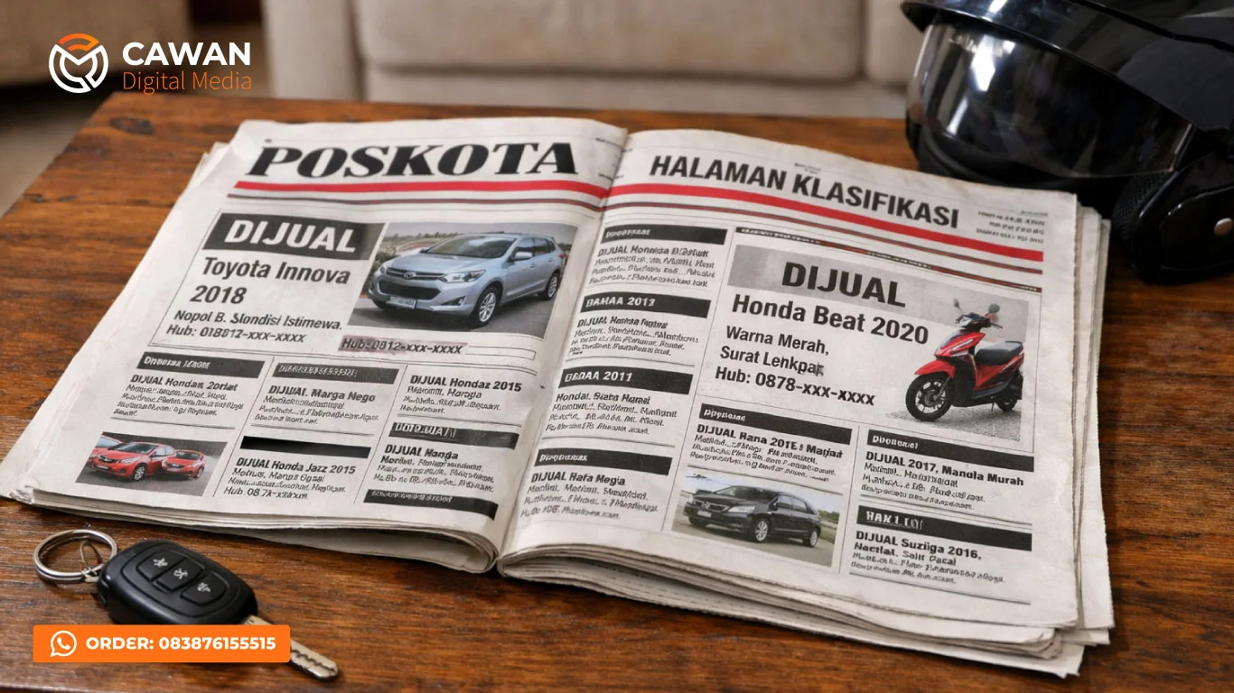 Read more about the article Pasang Iklan Koran Poskota untuk Jual Mobil & Motor, Cepat Laku
