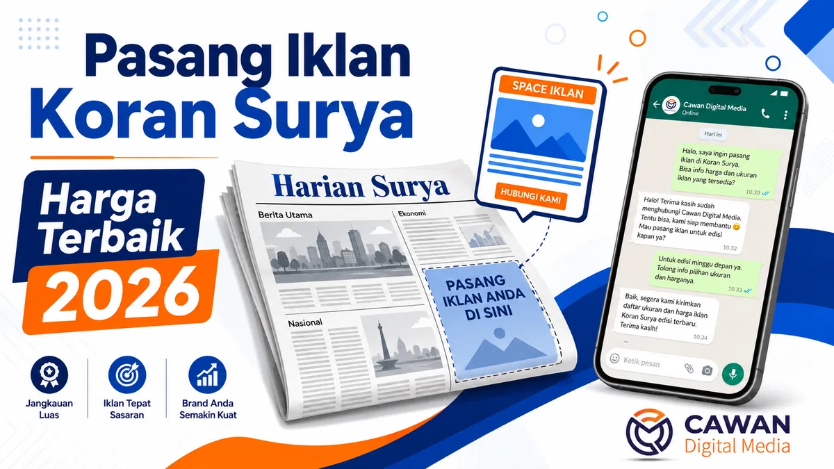 You are currently viewing Pasang Iklan Koran Surya Surabaya – Harga Terbaik dan Paling Mudah 2026